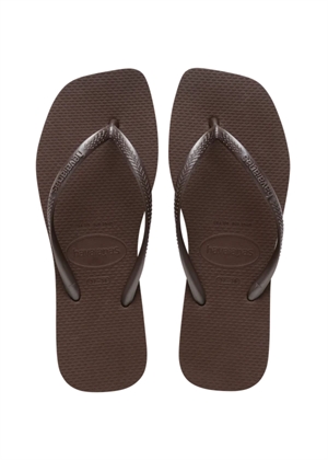 Hav. Slim Square sandal Dark Brown Havaianas